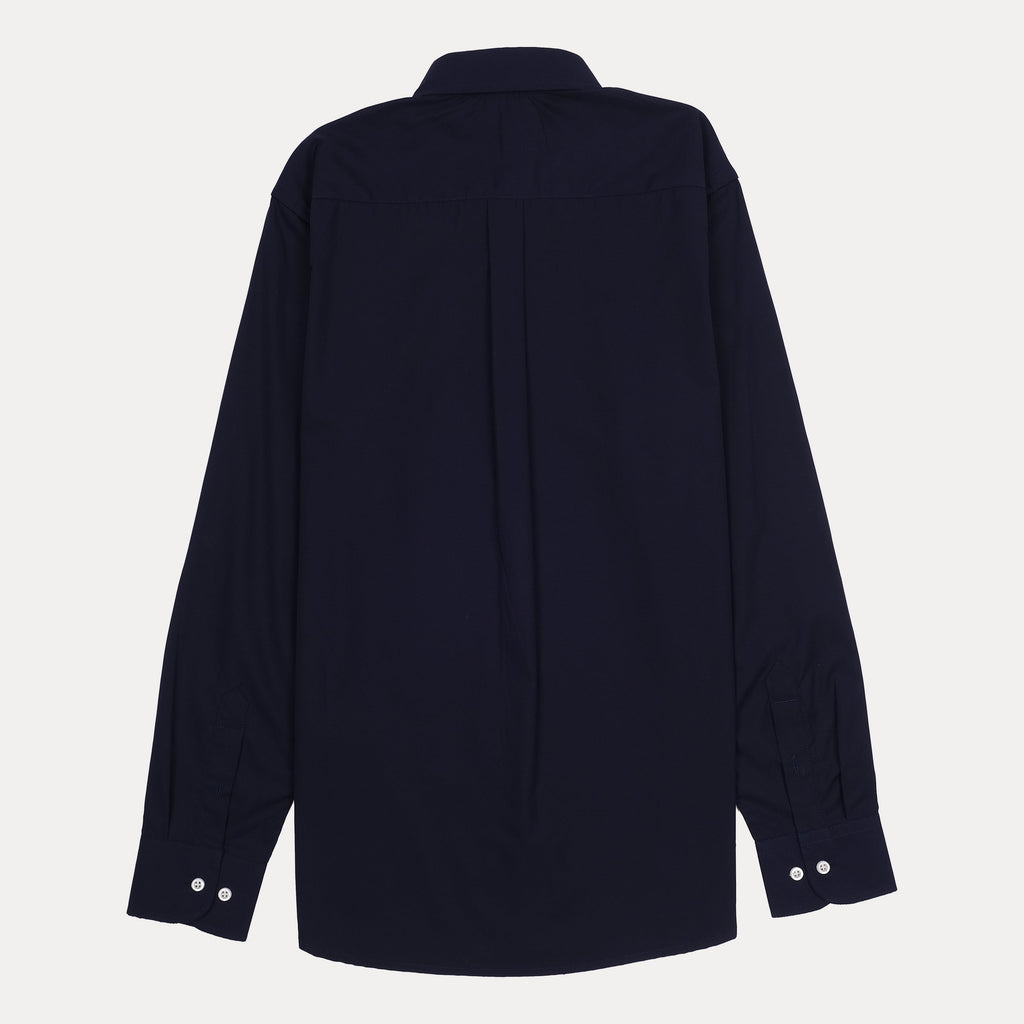 RALPH LAUREN Opulent Navy Blue Custom Fit Long Sleeve Button-Down Shirt