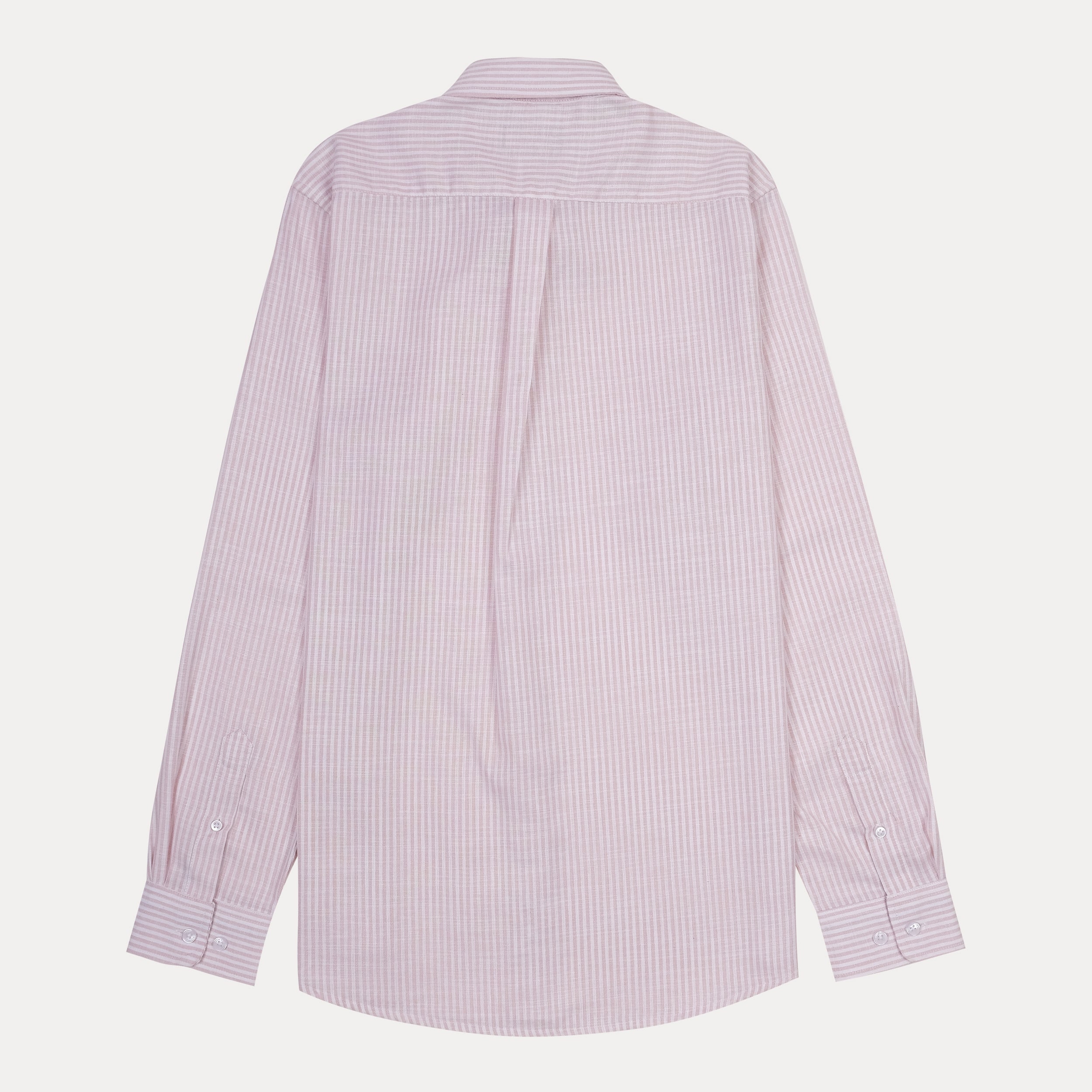 Polo Ralph Lauren Classic Fit Striped Linen Shirt in Blush Whisper