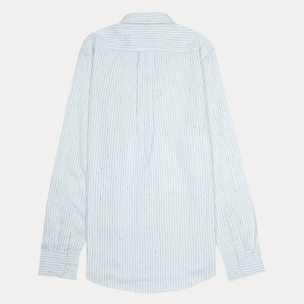[Mélange Slub Linen] GANT Melange Striped Elegance Shirt in Whispering Blue
