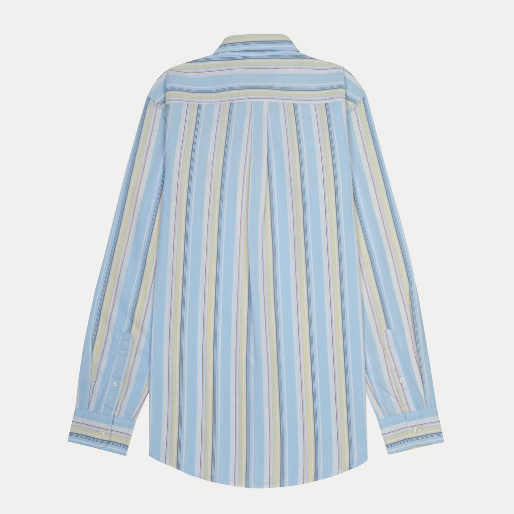 Polo Ralph Lauren Custom Fit Striped Shirt in Serene Sky Blue