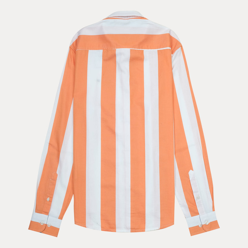 Tommy Hilfiger Organic Cotton Striped Delight Shirt in Sunset Orange & Cream