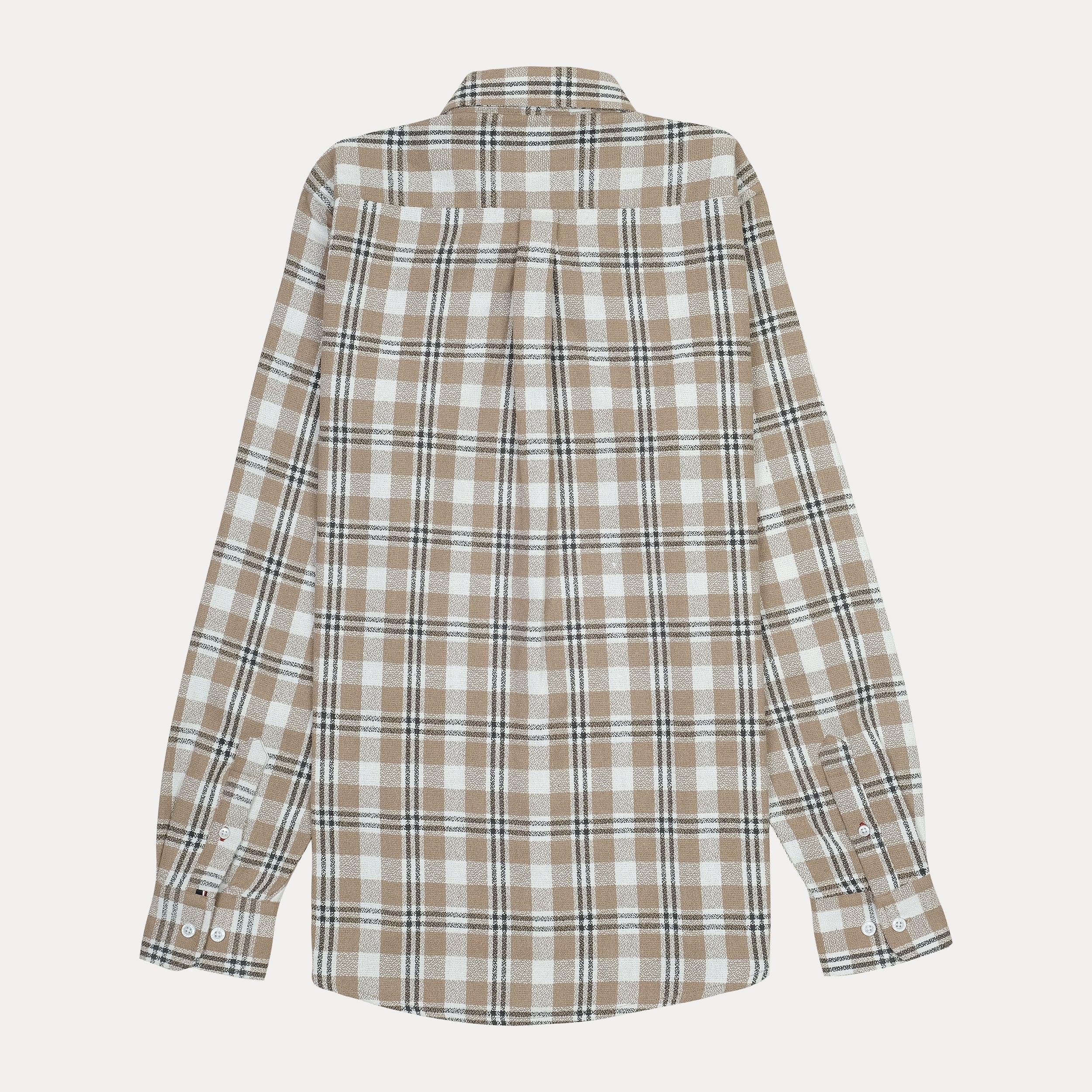 TOMMY HILFIGER Untamed Sable Umber Long Sleeve Button-Up Shirt