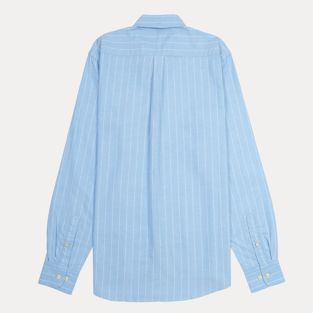 GANT Classic Fit Striped Button-Up Shirt in Sky Blue