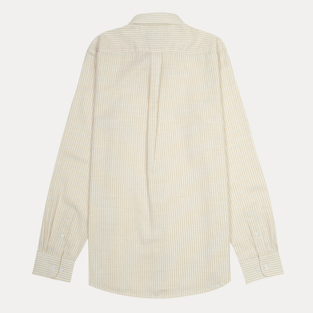 Polo Ralph Lauren Classic Fit Striped Linen Shirt in Creamy Vanilla