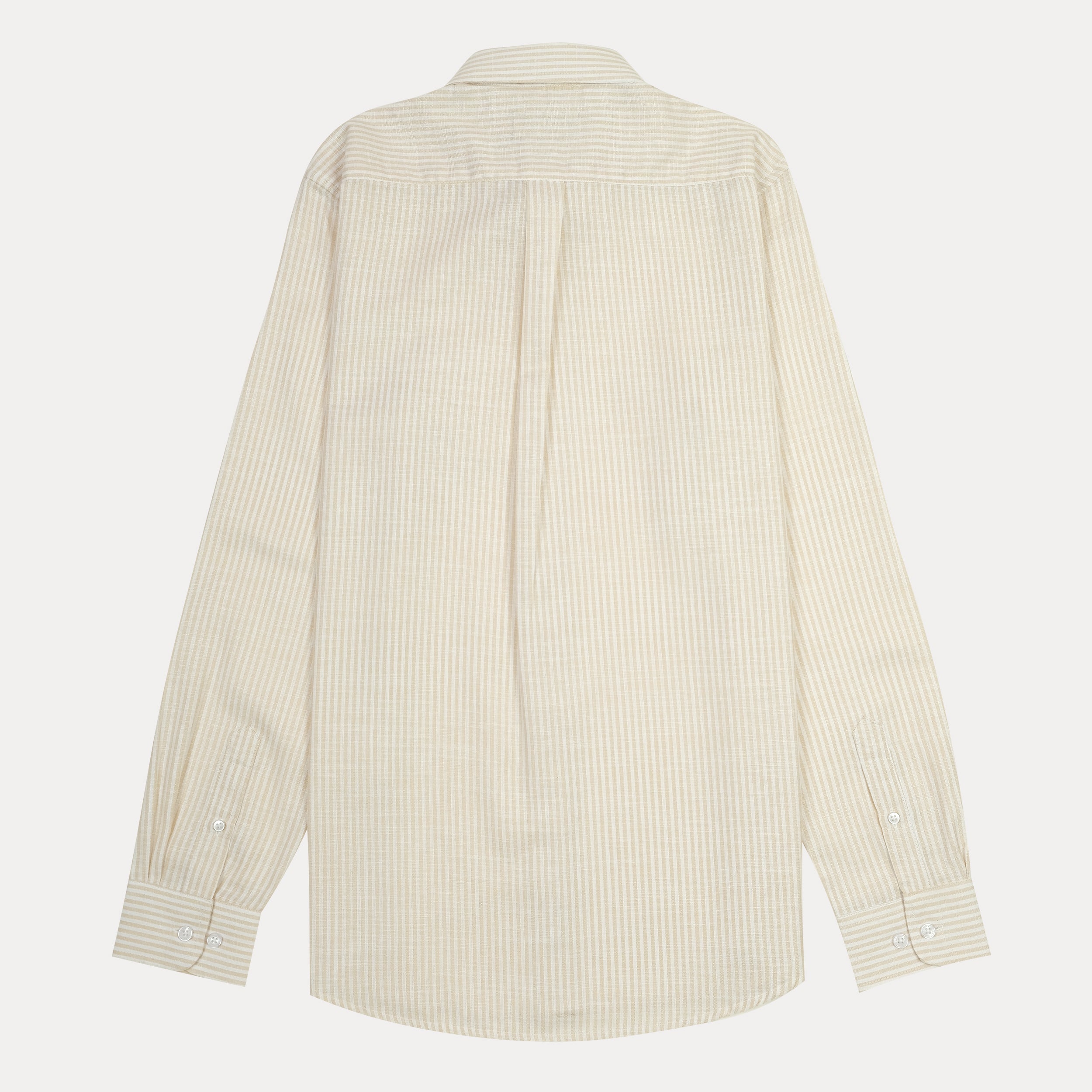 Polo Ralph Lauren Classic Fit Striped Linen Shirt in Creamy Vanilla