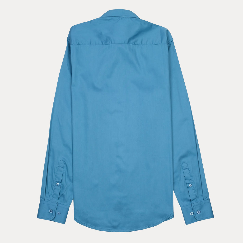 Armani Exchange Dapper Sky Blue Button-Up Shirt