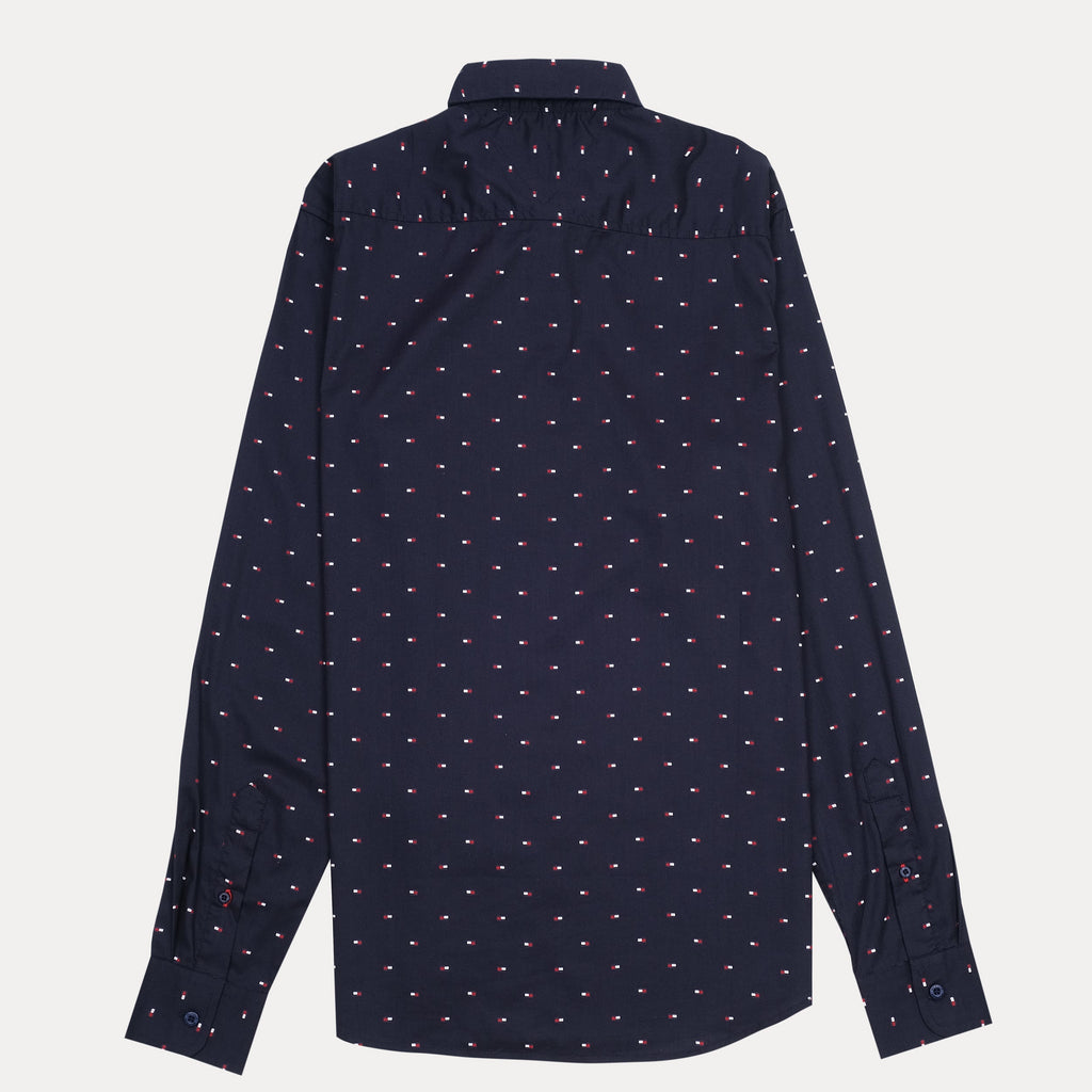 Tommy Hilfiger Dapper Navy Logo Print Delight Shirt