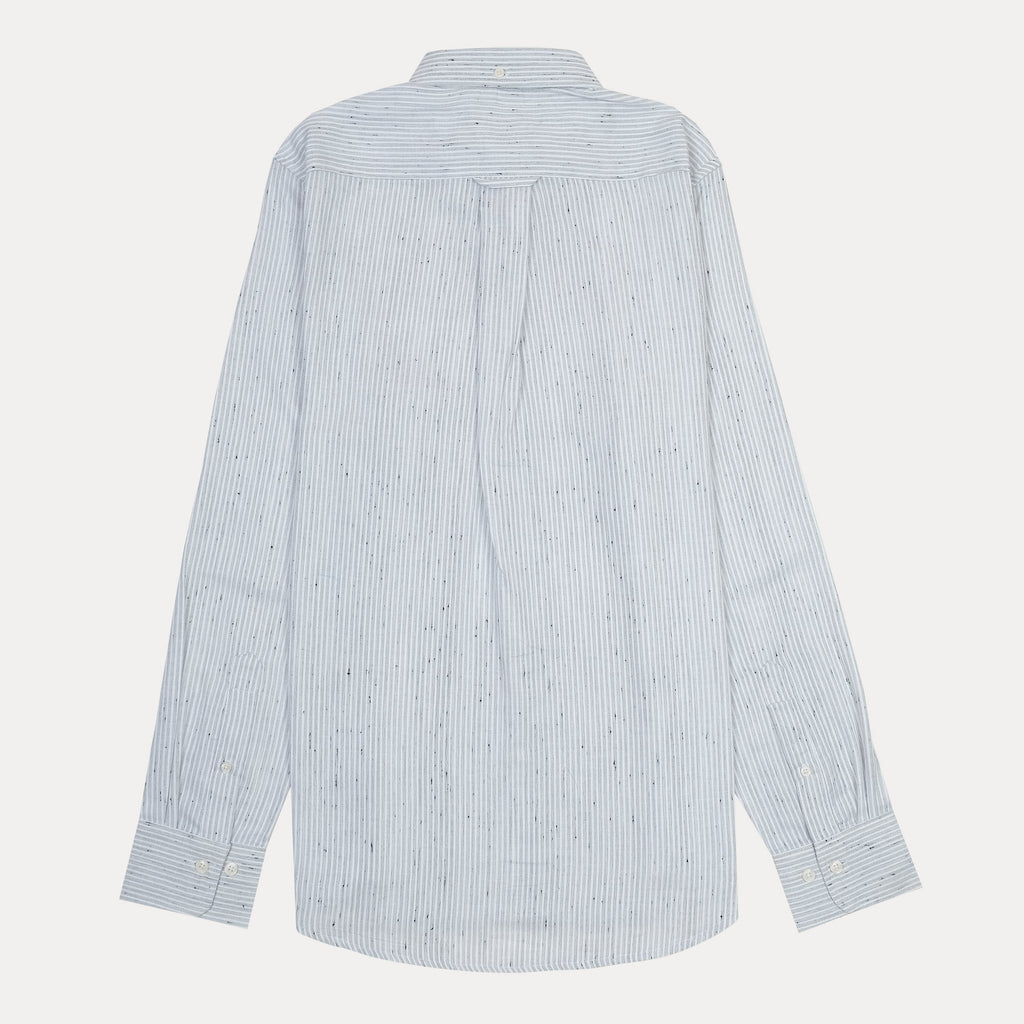 [Melange Slub Linen] GANT Melange Striped Elegance Shirt in Soft Sky