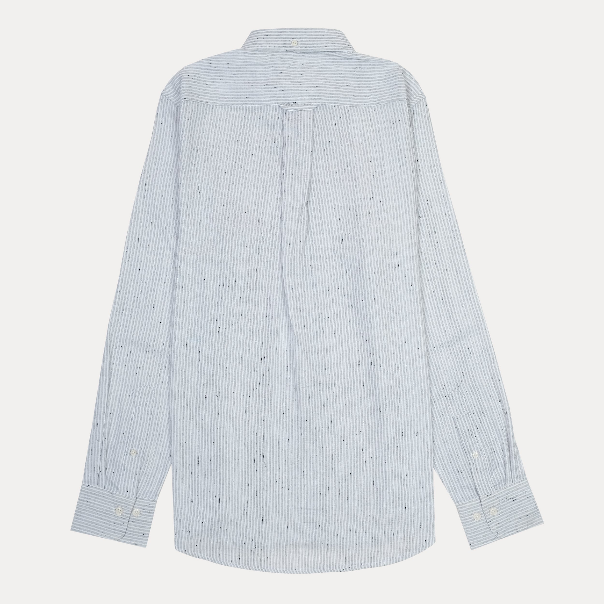 [Melange Slub Linen] GANT Melange Striped Elegance Shirt in Soft Sky