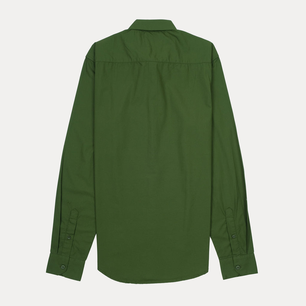 Calvin Klein Slim Fit Button-Up Shirt in Enchanted Forest Green