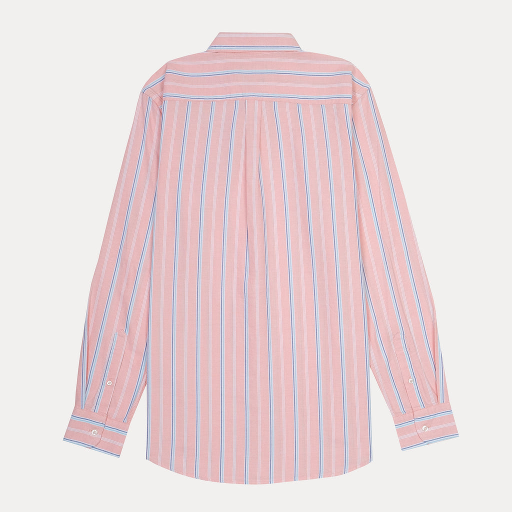 Polo Ralph Lauren Custom Fit Striped Delight Shirt in Blush Breeze