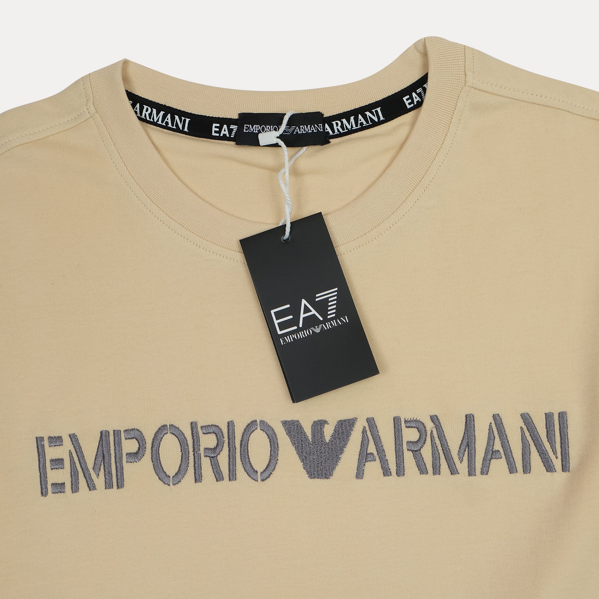 EMPORIO ARMANI Silken Buttercream Relaxed Fit Short Sleeve T-Shirt
