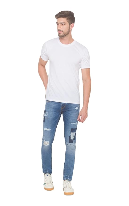 Spykar Distressed Slim Fit Jeans