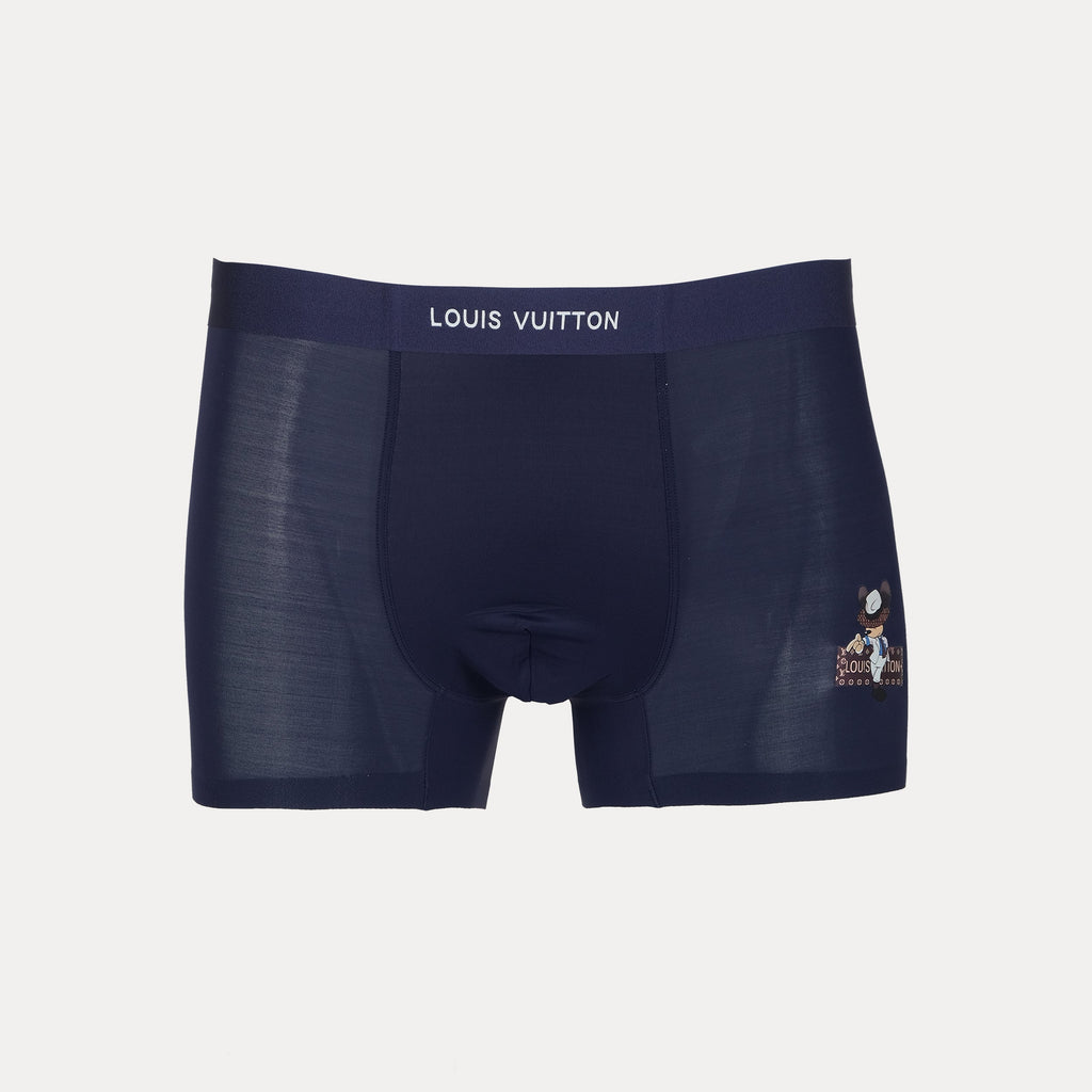 Louis Vuitton Versace Stichless Luxurious Midnight Blue Boxer Briefs