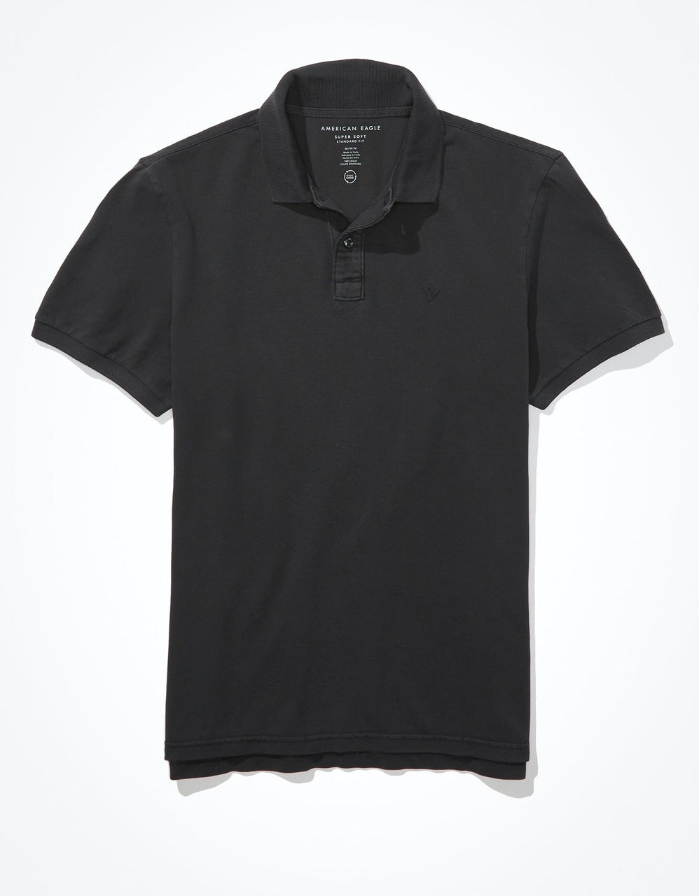 AMERICAN EAGLE Melange Grey Polo Shirt