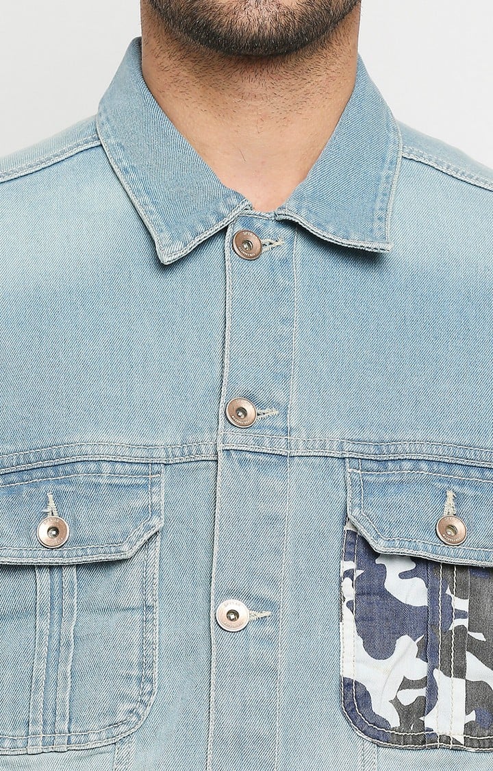 SPYKAR DenimCo Classic Camo Pocket Denim Jacket