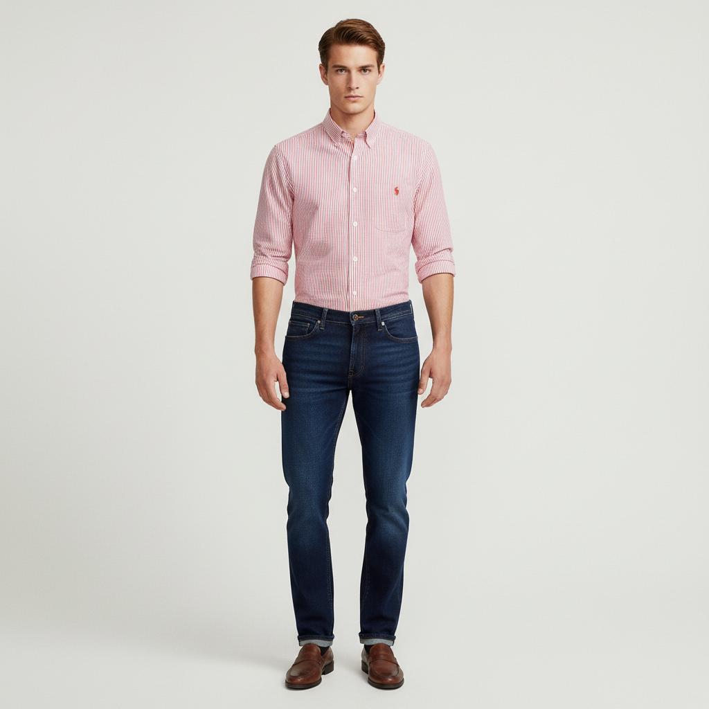 POLO RALPH LAUREN Classic Fit Striped Button-Down Shirt - front view