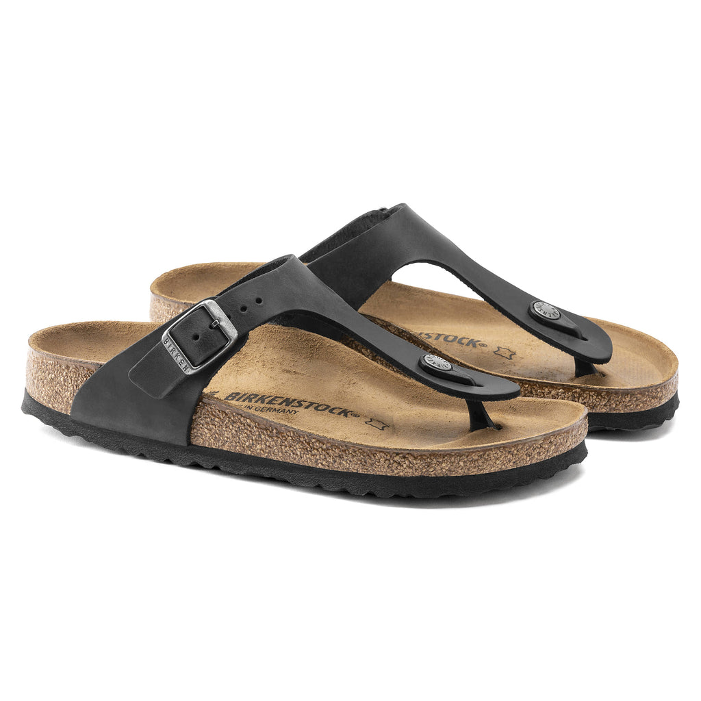 Birkenstock Elegant Black Cork Footbed Sandals