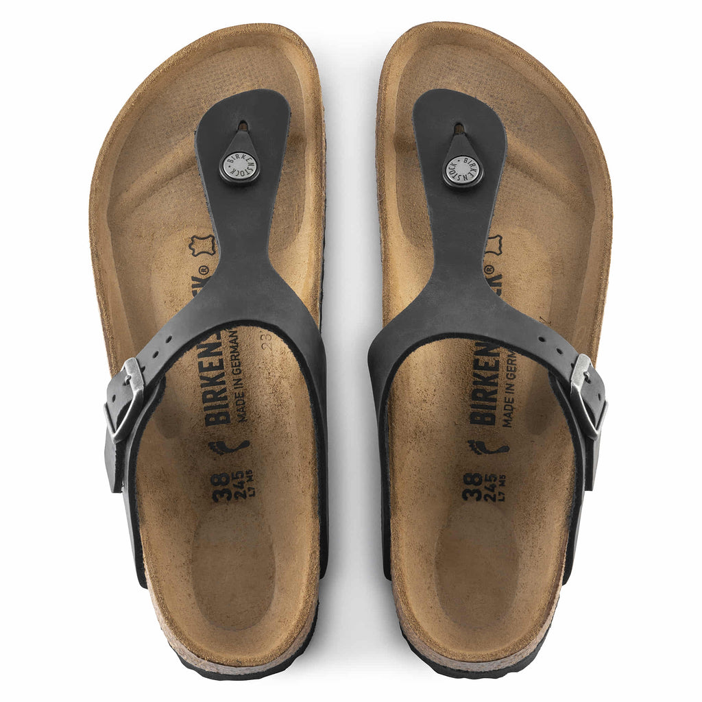 Birkenstock Elegant Black Cork Footbed Sandals