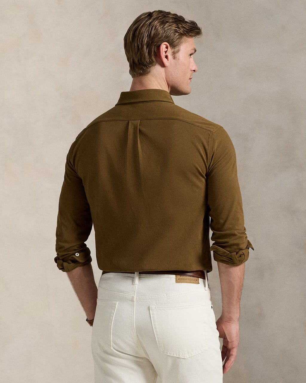 Polo Ralph Lauren Custom Fit Shirt in Earthy Olive Charm