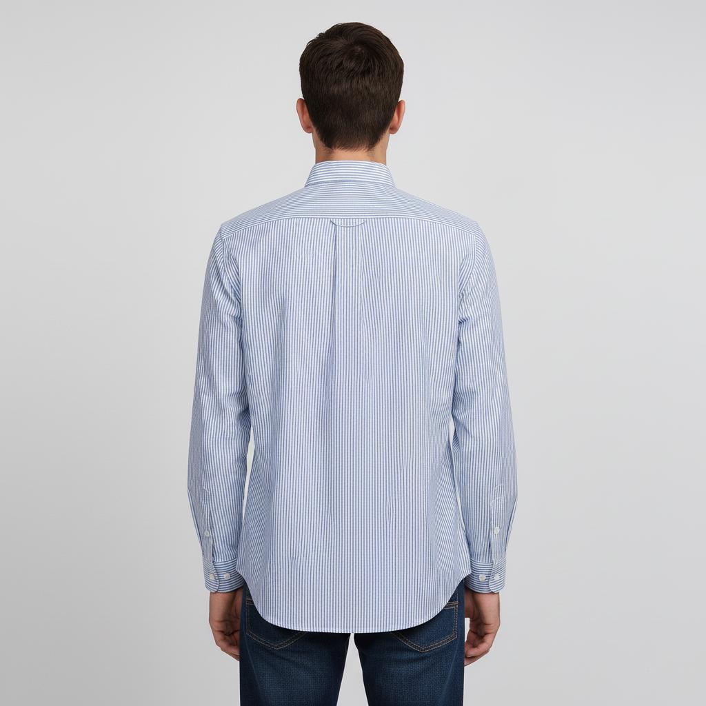 POLO RALPH LAUREN Classic Fit Striped Button-Down Shirt - back view