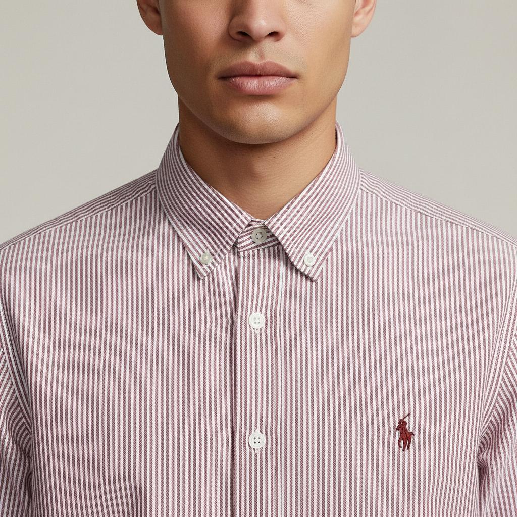Polo Ralph Lauren Classic Fit Striped Button-Down Shirt - zoomed view