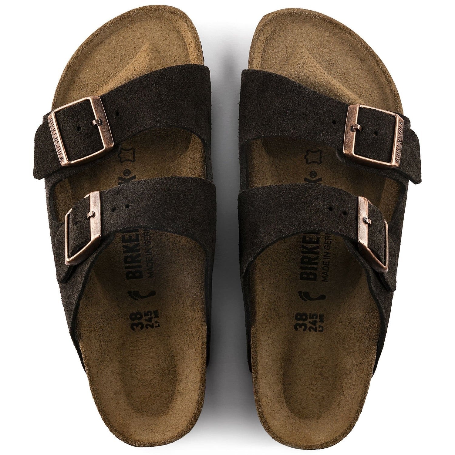 Birkenstock Suede Sandals in Charcoal Dreamscape
