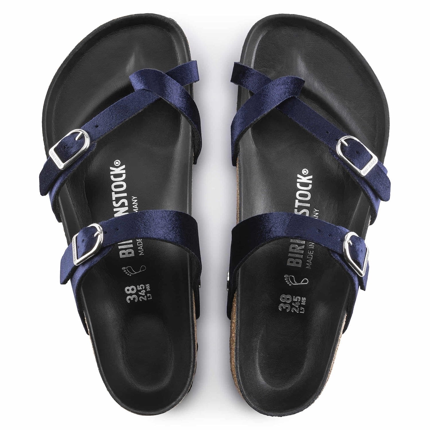 Birkenstock Velvet Blue Delight Sandals