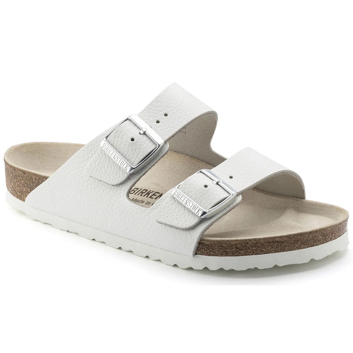 Birkenstock Classic White Leather Two-Strap Sandals