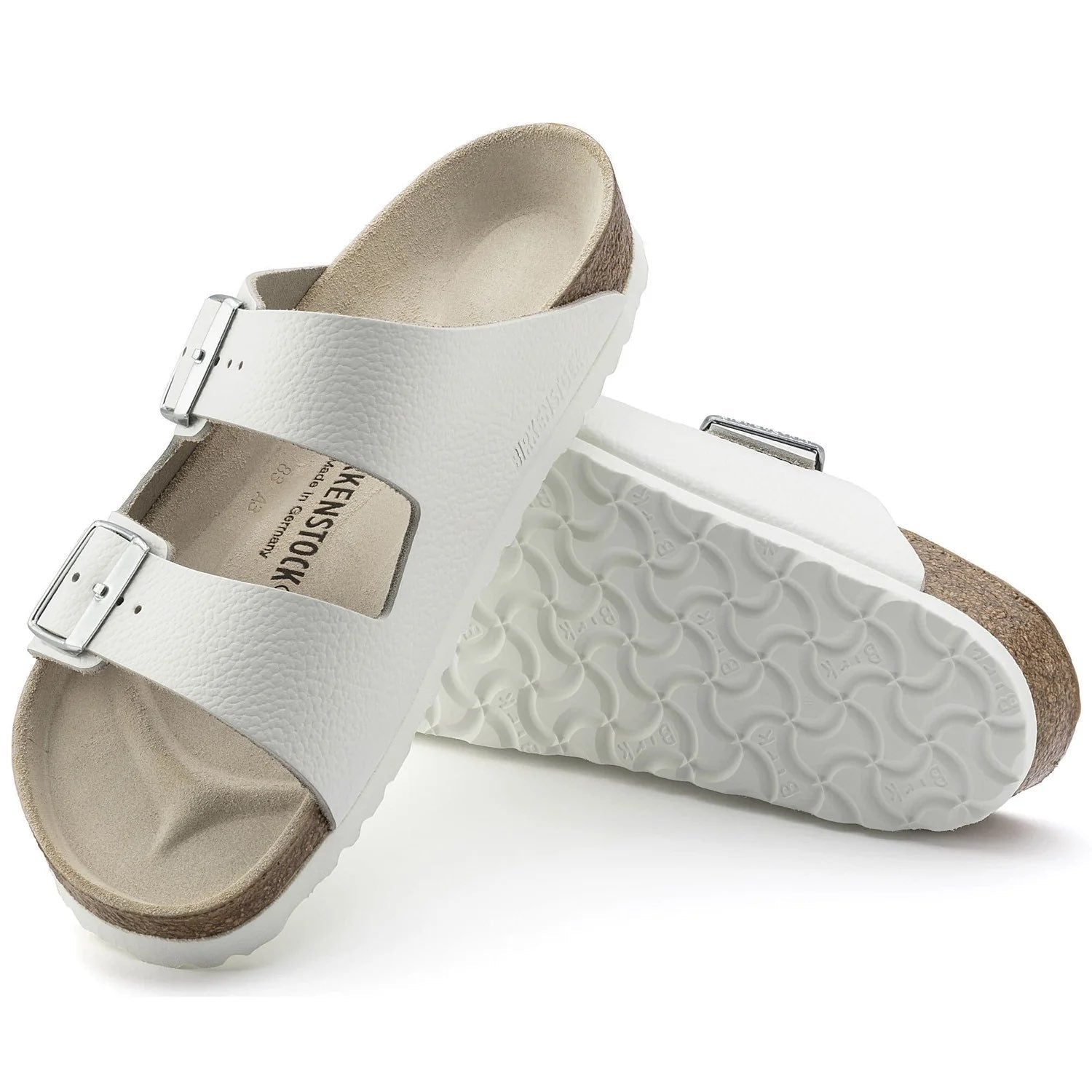 Birkenstock Classic White Leather Two-Strap Sandals
