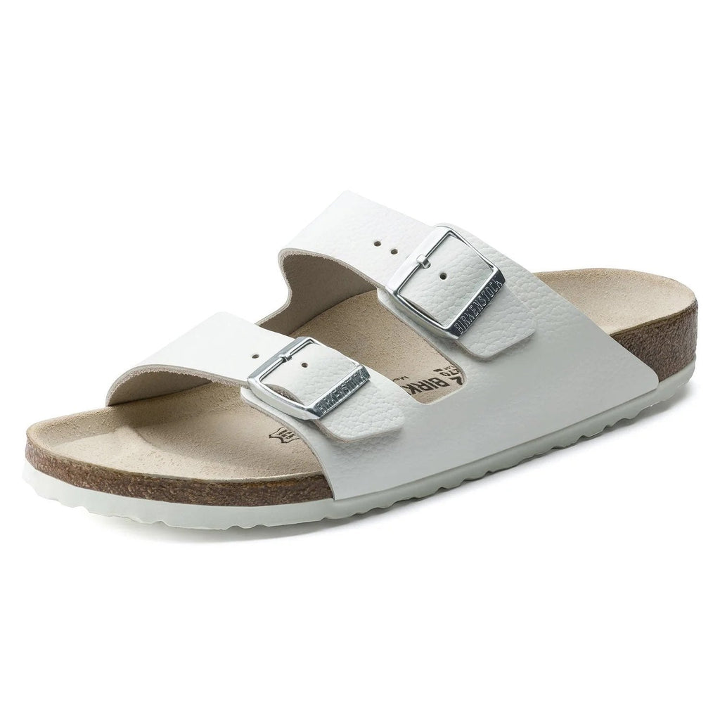 Birkenstock Classic White Leather Two-Strap Sandals