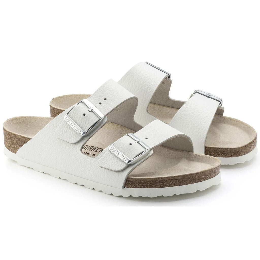 Birkenstock Classic White Leather Two-Strap Sandals