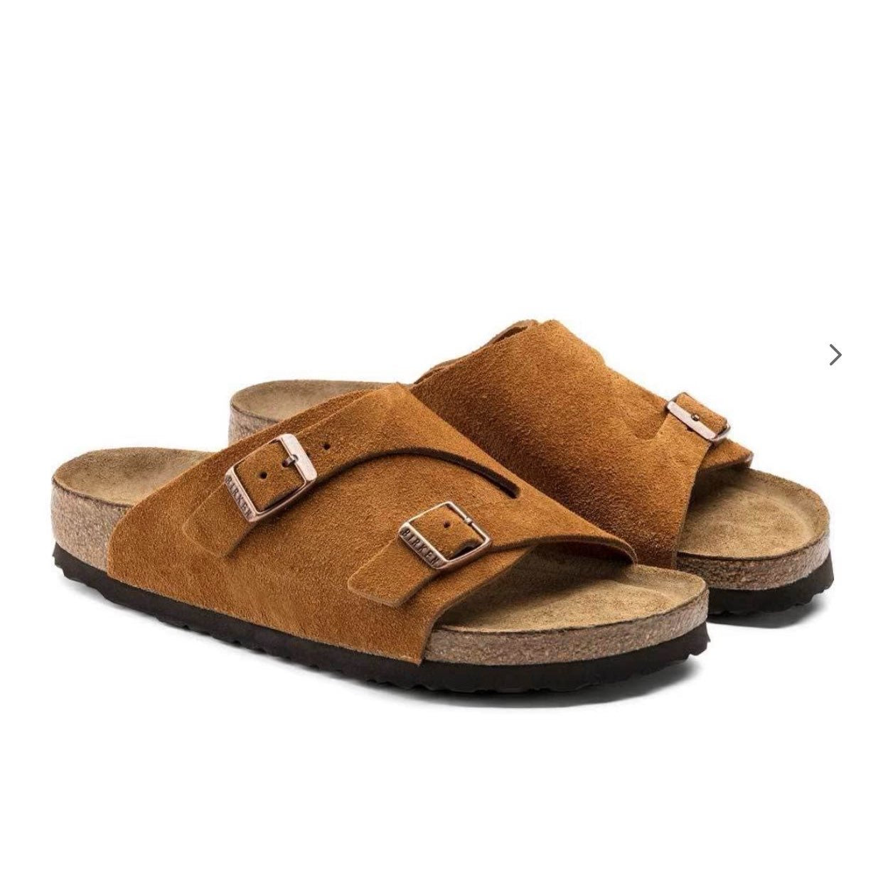 Birkenstock Suede Sandals in Rich Caramel Delight