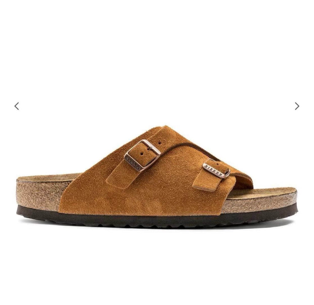 Birkenstock Suede Sandals in Rich Caramel Delight