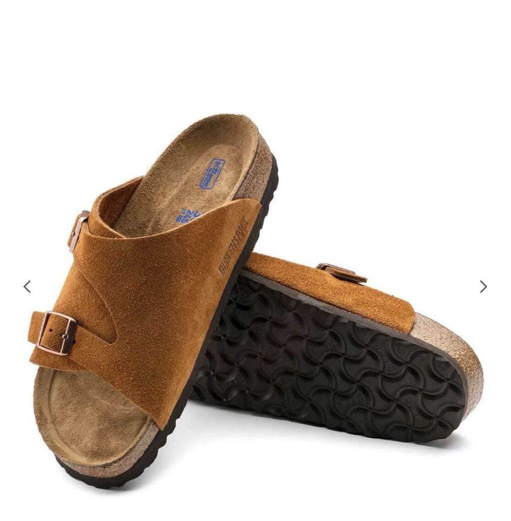 Birkenstock Suede Sandals in Rich Caramel Delight