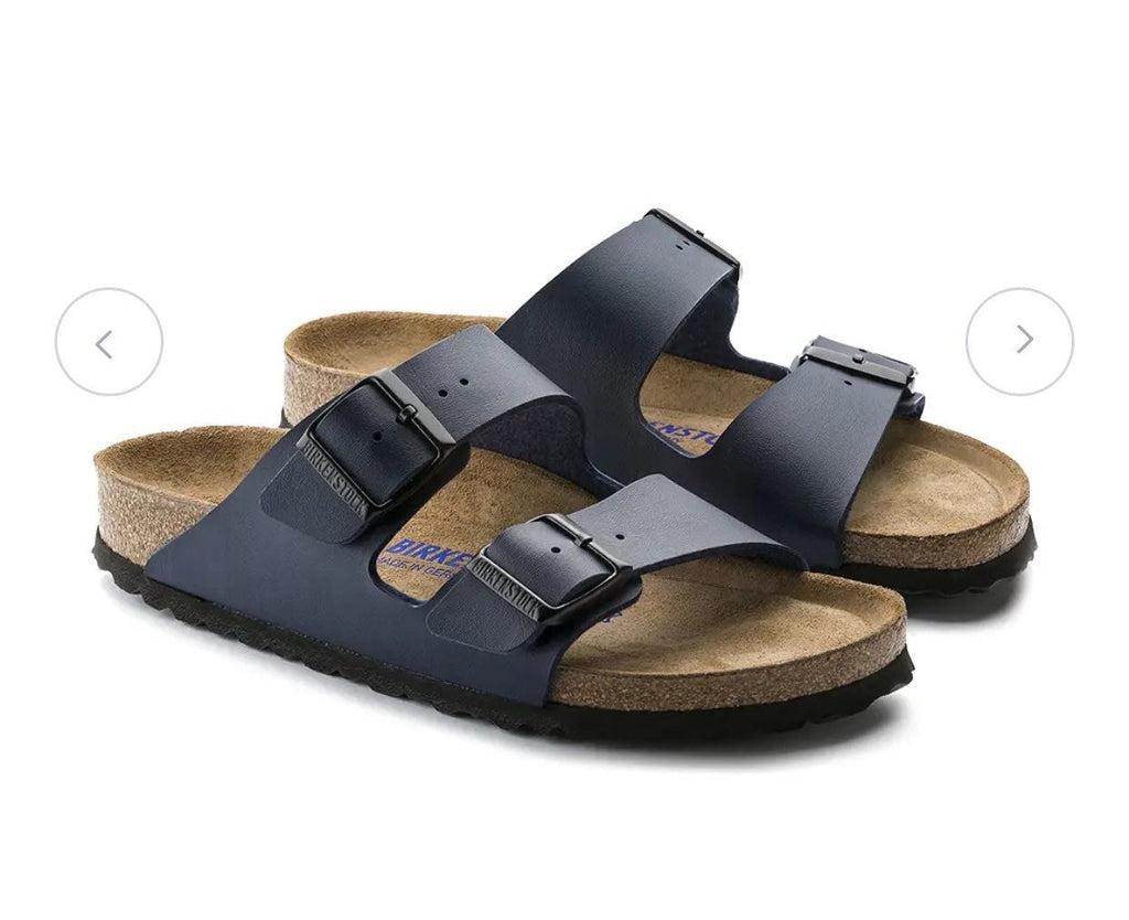Birkenstock Elegant Navy Two-Strap Sandals