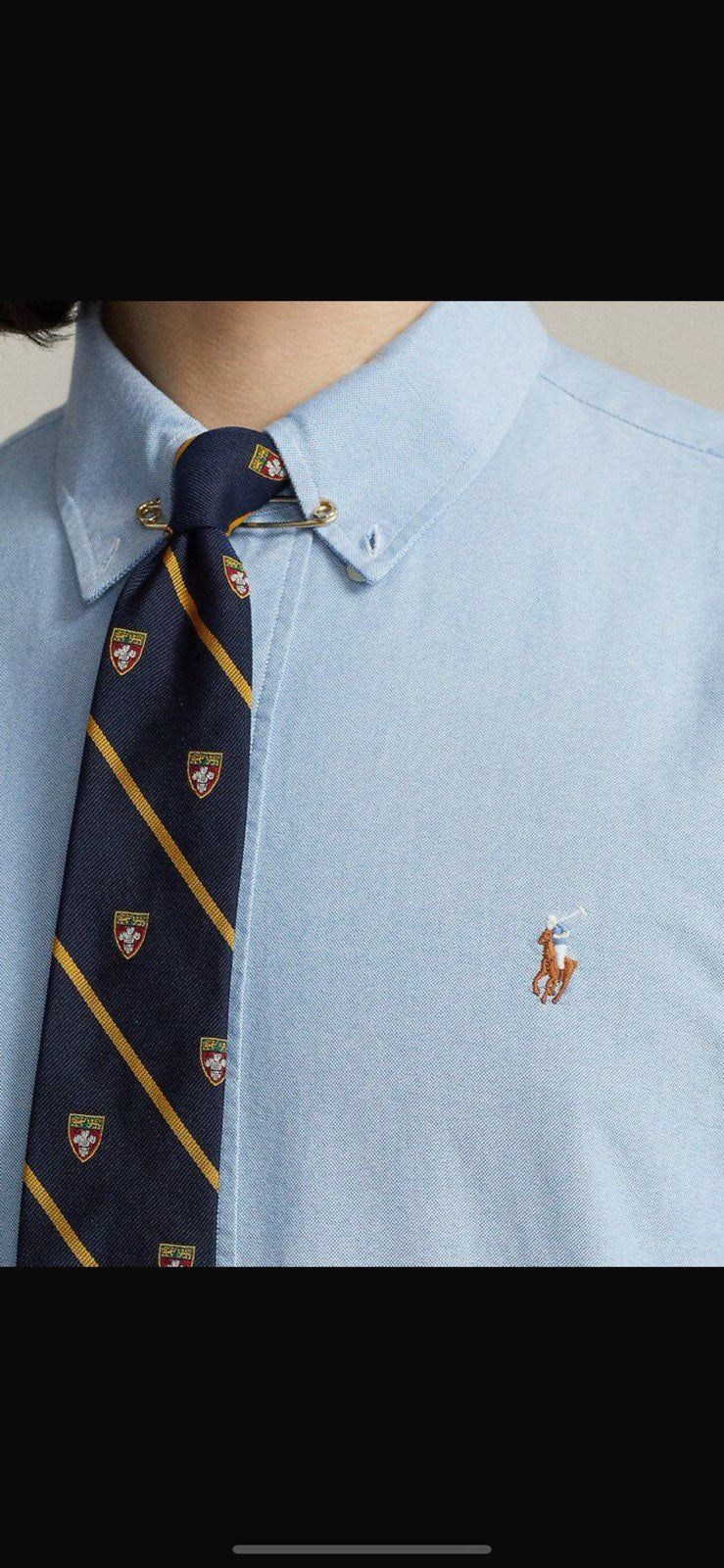 Ralph Lauren Classic Cotton Sky Blue Button-Up Shirt