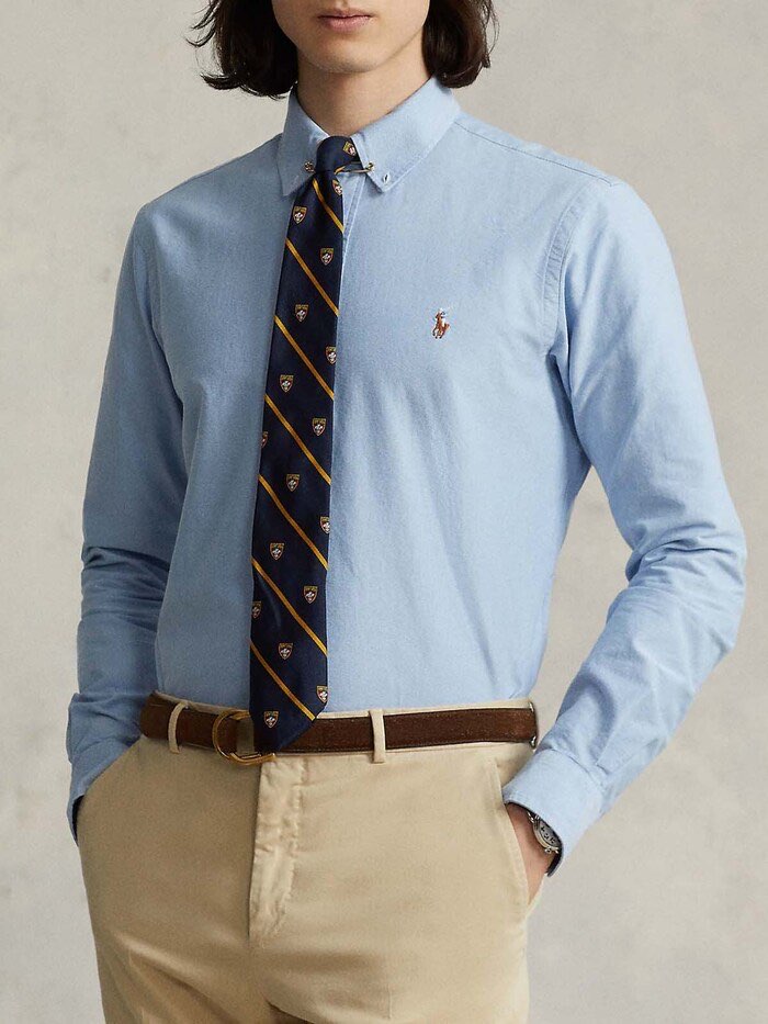 Ralph Lauren Classic Cotton Sky Blue Button-Up Shirt