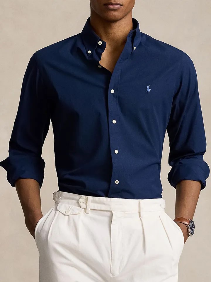 Polo Ralph Lauren Classic Elegance Button-Up Shirt in Midnight Navy