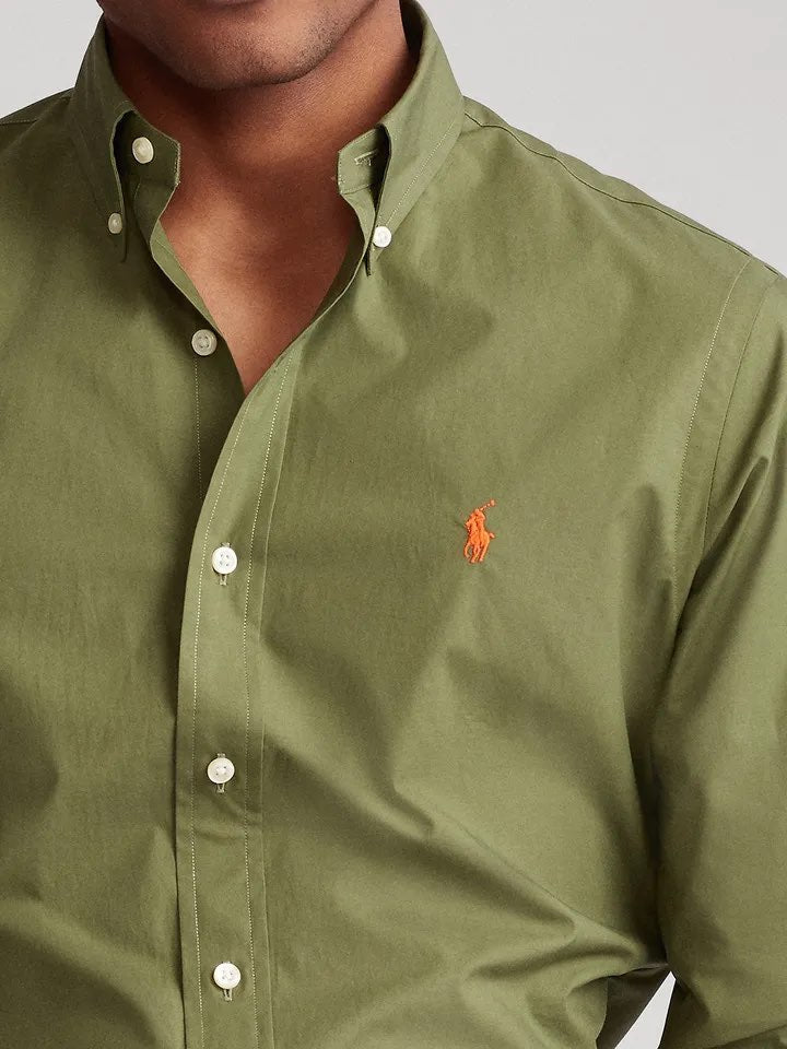 Ralph Lauren Elegant Olive Button-Down Shirt