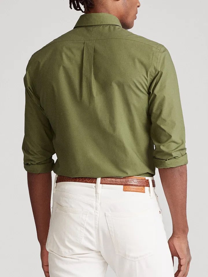 Ralph Lauren Elegant Olive Button-Down Shirt