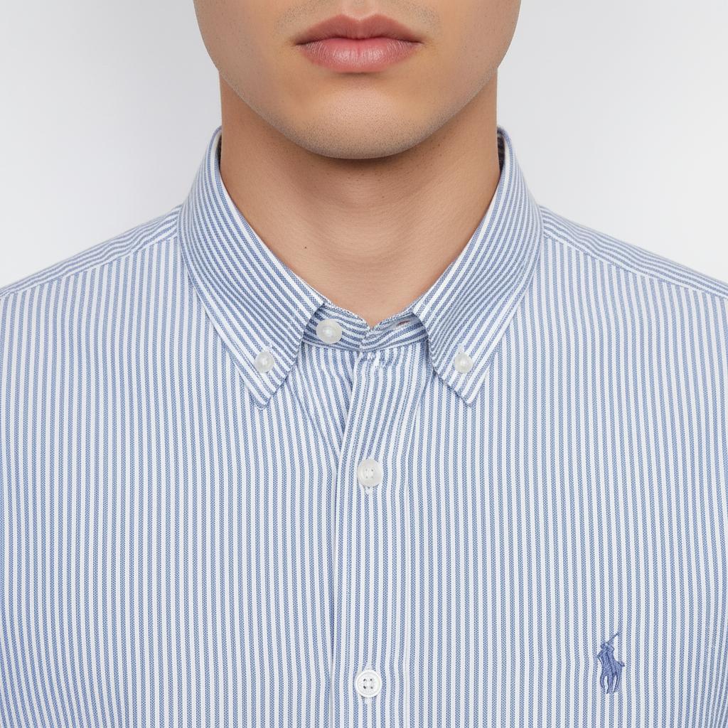 POLO RALPH LAUREN Classic Fit Striped Button-Down Shirt - zoomed view