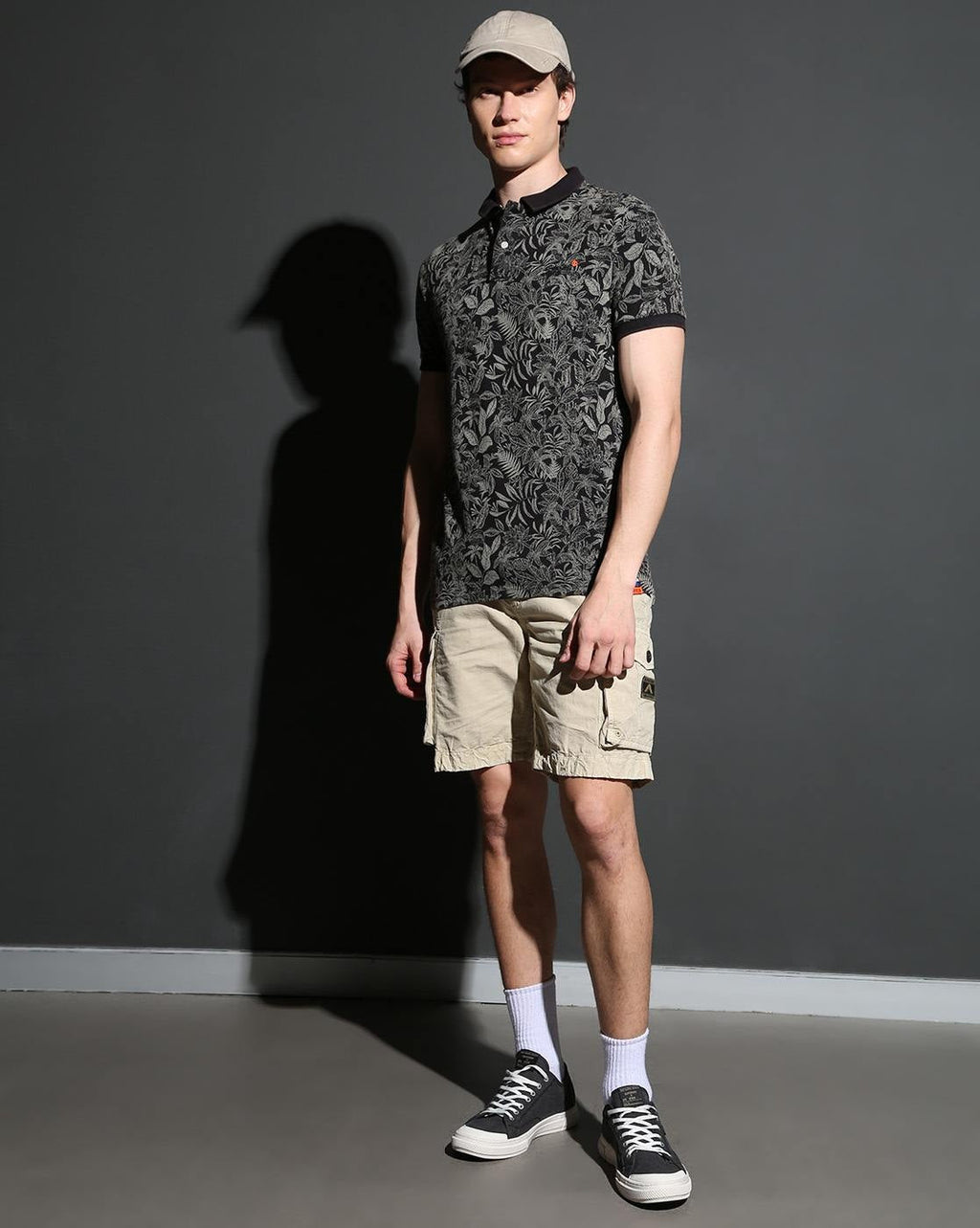 Superdry Tropical Noir Floral Polo Shirt
