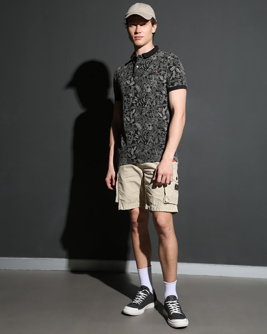 Superdry Tropical Noir Floral Polo Shirt