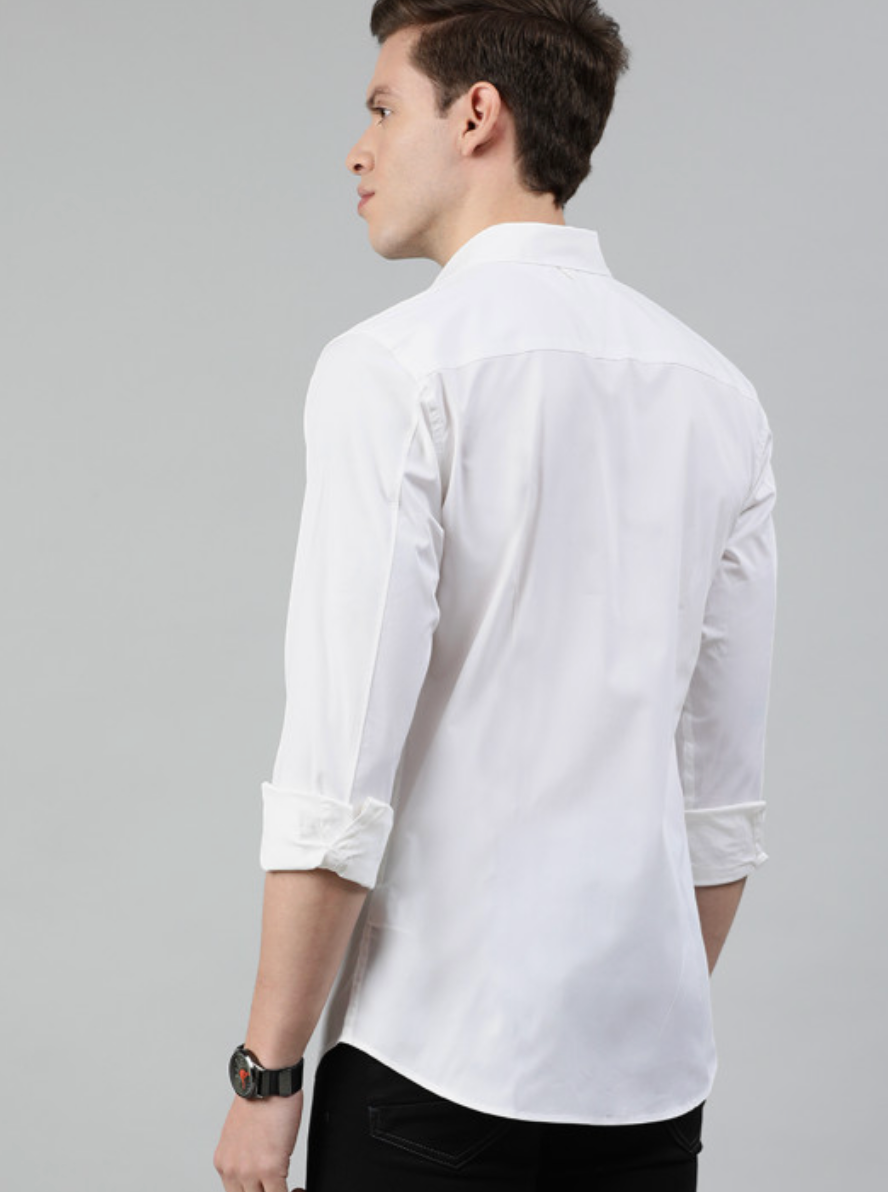 TOMMY JEANS Crisp Cotton Classic White Button-Up Shirt