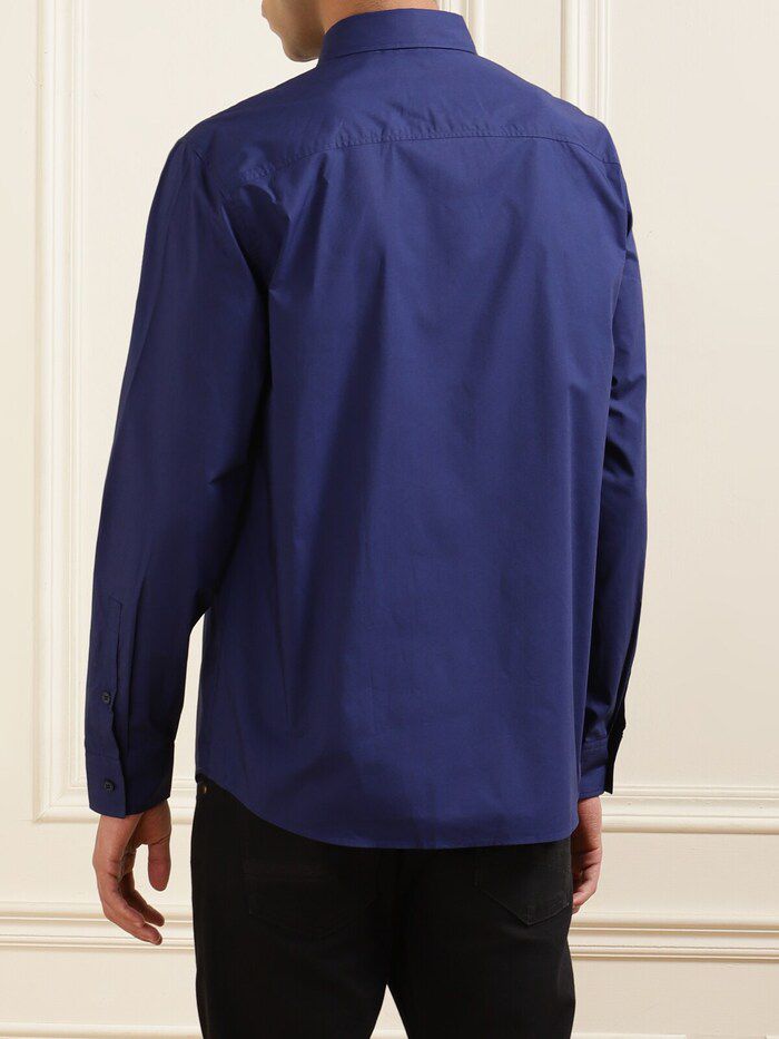 VERSACE JEANS COUTURE Prismatic Azure Classic Fit Long Sleeve Shirt