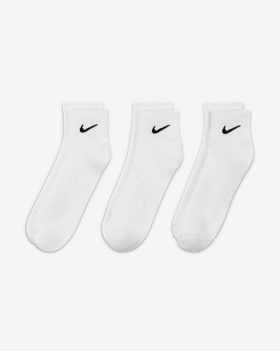 Nike Cozy Cotton Crew Socks - Pure White Trio