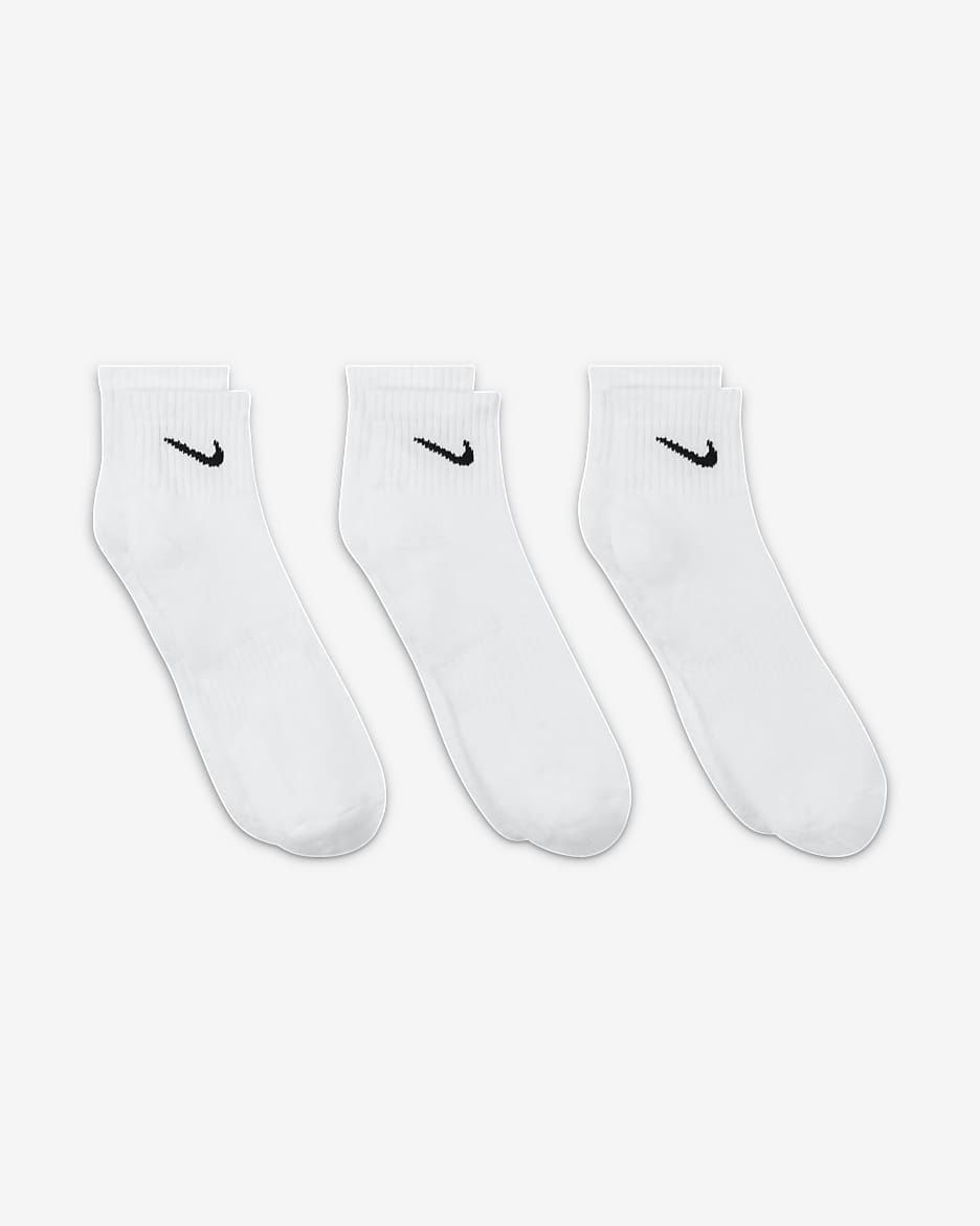 Nike Cozy Cotton Crew Socks - Pure White Trio