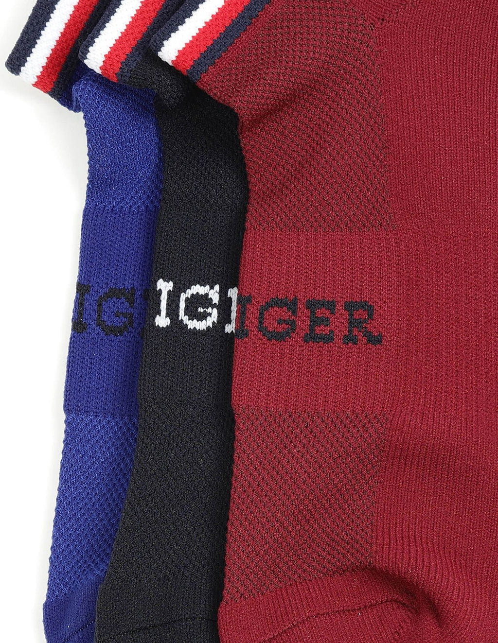 Tommy Hilfiger Colorful Trio of Sporty Socks - Bold Blue, Classic Crimson, and Midnight Black