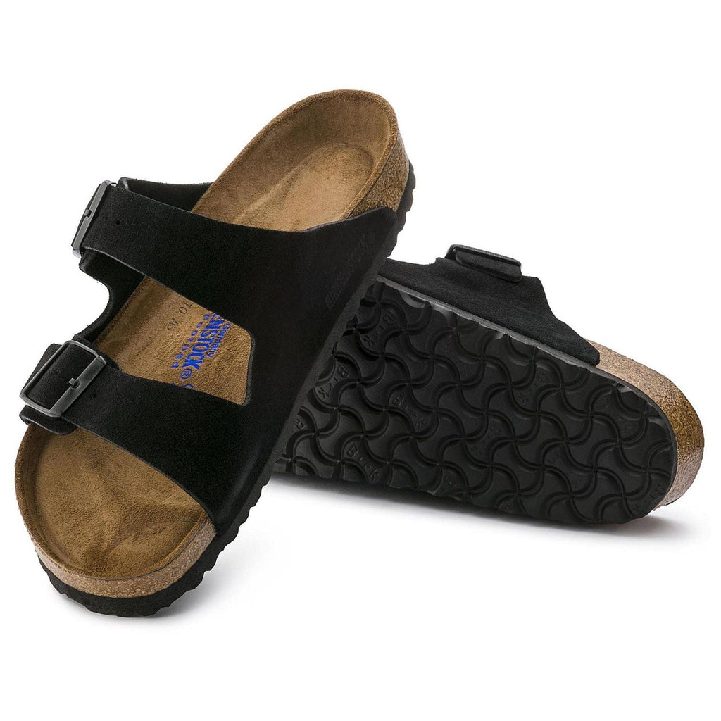 Birkenstock Suede Comfort Sandals in Midnight Black